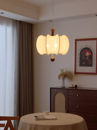 Calithra Suspension en Tissu et Bois-Luire