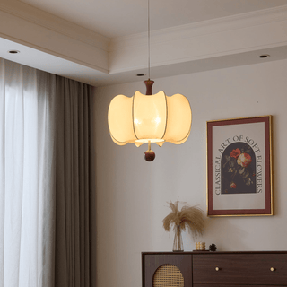 Calithra Suspension en Tissu et Bois-Luire