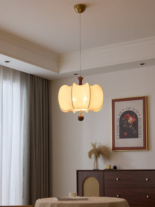 Calithra Suspension en Tissu et Bois-Luire