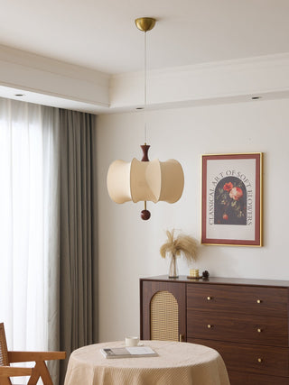 Calithra Suspension en Tissu et Bois-Luire