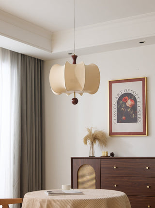 Calithra Suspension en Tissu et Bois-Luire