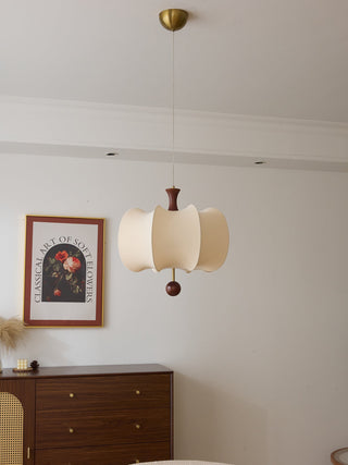 Calithra Suspension en Tissu et Bois-Luire