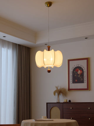 Calithra Suspension en Tissu et Bois-Luire