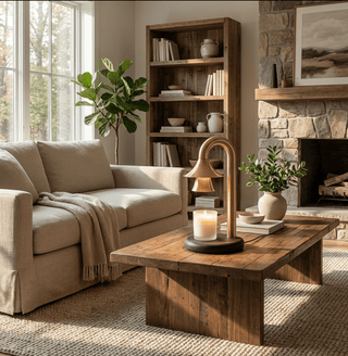 Aurelio Candle Warmer Lamp-Neutral Decor