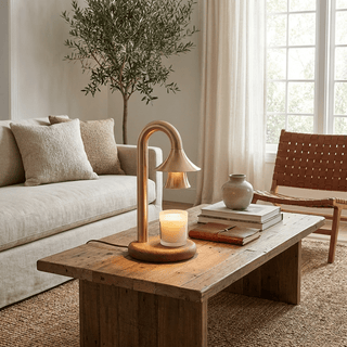 Aurelio Candle Warmer Lamp-Neutral Decor