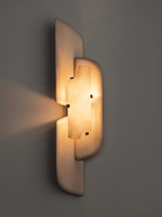 Aurellin Alabaster Sconce-Neutral Decor