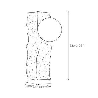 Aureum Moderne Minimaliste Verre Travertin Applique Murale