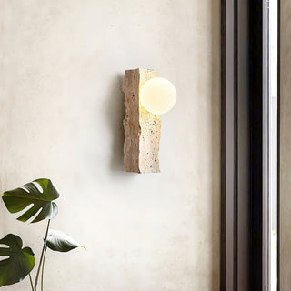 Aureum Moderne Minimaliste Verre Travertin Applique Murale