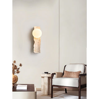 Aureum Moderne Minimaliste Verre Travertin Applique Murale