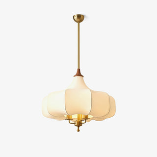 Fioren Tissu Bois Pendentif Lumière