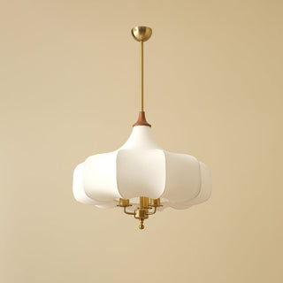 Fioren Tissu Bois Pendentif Lumière