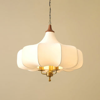 Fioren Tissu Bois Pendentif Lumière