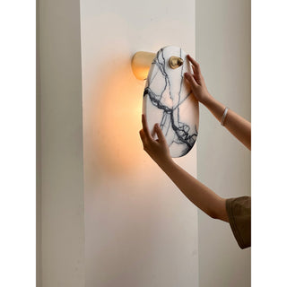 Norduvys Moderne Luxuriouse Métal Marbre Applique Murale