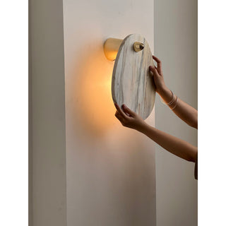 Norduvys Moderne Luxuriouse Métal Marbre Applique Murale