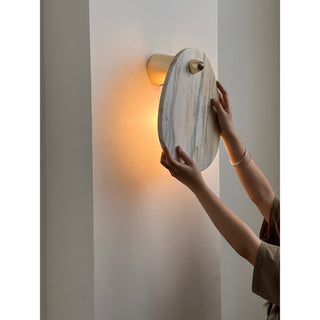 Norduvys Moderne Luxuriouse Métal Marbre Applique Murale