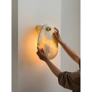 Norduvys Moderne Luxuriouse Métal Marbre Applique Murale