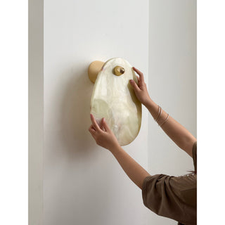 Norduvys Moderne Luxuriouse Métal Marbre Applique Murale