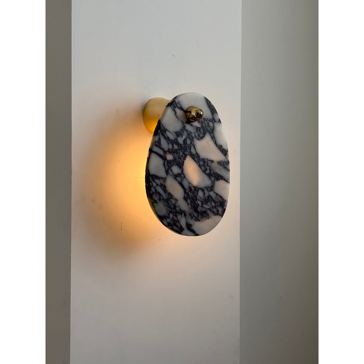 Norduvys Moderne Luxuriouse Métal Marbre Applique Murale