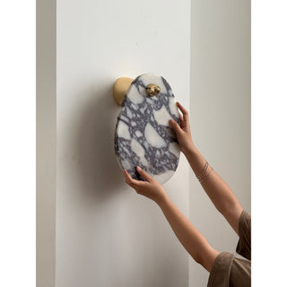 Norduvys Moderne Luxuriouse Métal Marbre Applique Murale