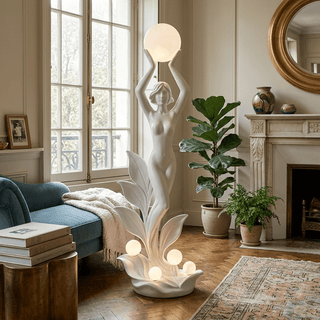 Aurora Muse Sculptural Floor Lamp-Neutral Decor