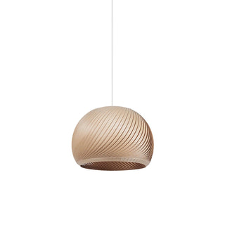 Spiral Lampe Suspension en Bois Vintage