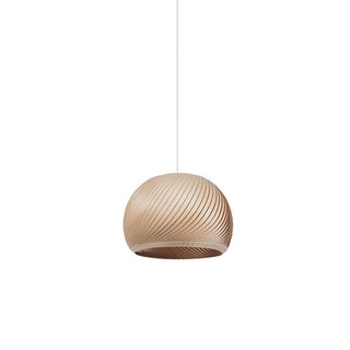 Spiral Lampe Suspension en Bois Vintage