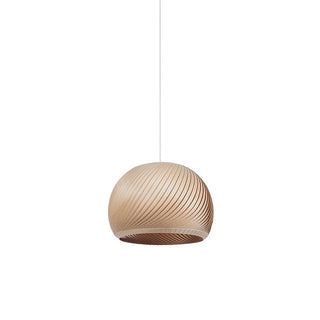 Spiral Lampe Suspension en Bois Vintage