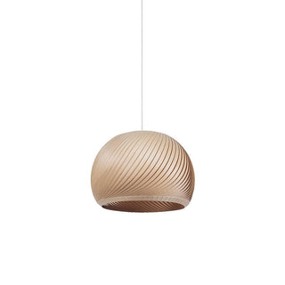 Spiral Lampe Suspension en Bois Vintage