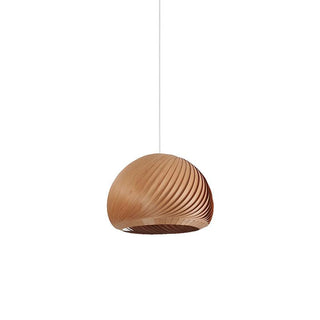 Spiral Lampe Suspension en Bois Vintage