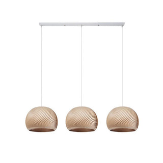 Spiral Lampe Suspension en Bois Vintage