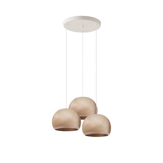 Spiral Lampe Suspension en Bois Vintage