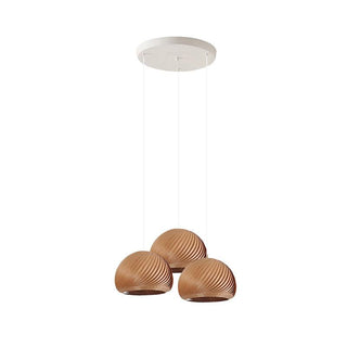 Spiral Lampe Suspension en Bois Vintage