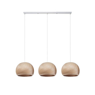Spiral Lampe Suspension en Bois Vintage