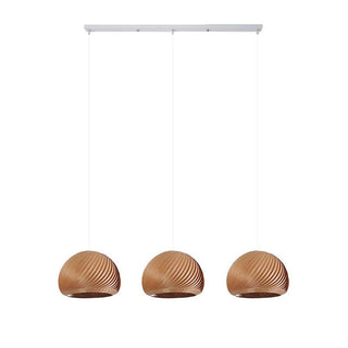 Spiral Lampe Suspension en Bois Vintage