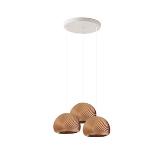 Spiral Lampe Suspension en Bois Vintage