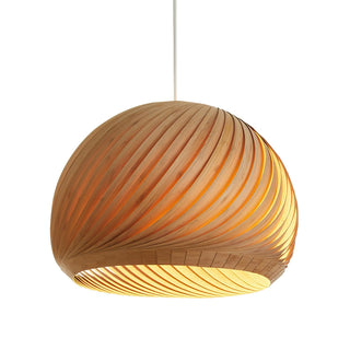 Spiral Lampe Suspension en Bois Vintage