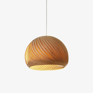 Spiral Lampe Suspension en Bois Vintage