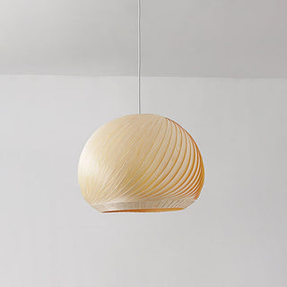 Spiral Lampe Suspension en Bois Vintage
