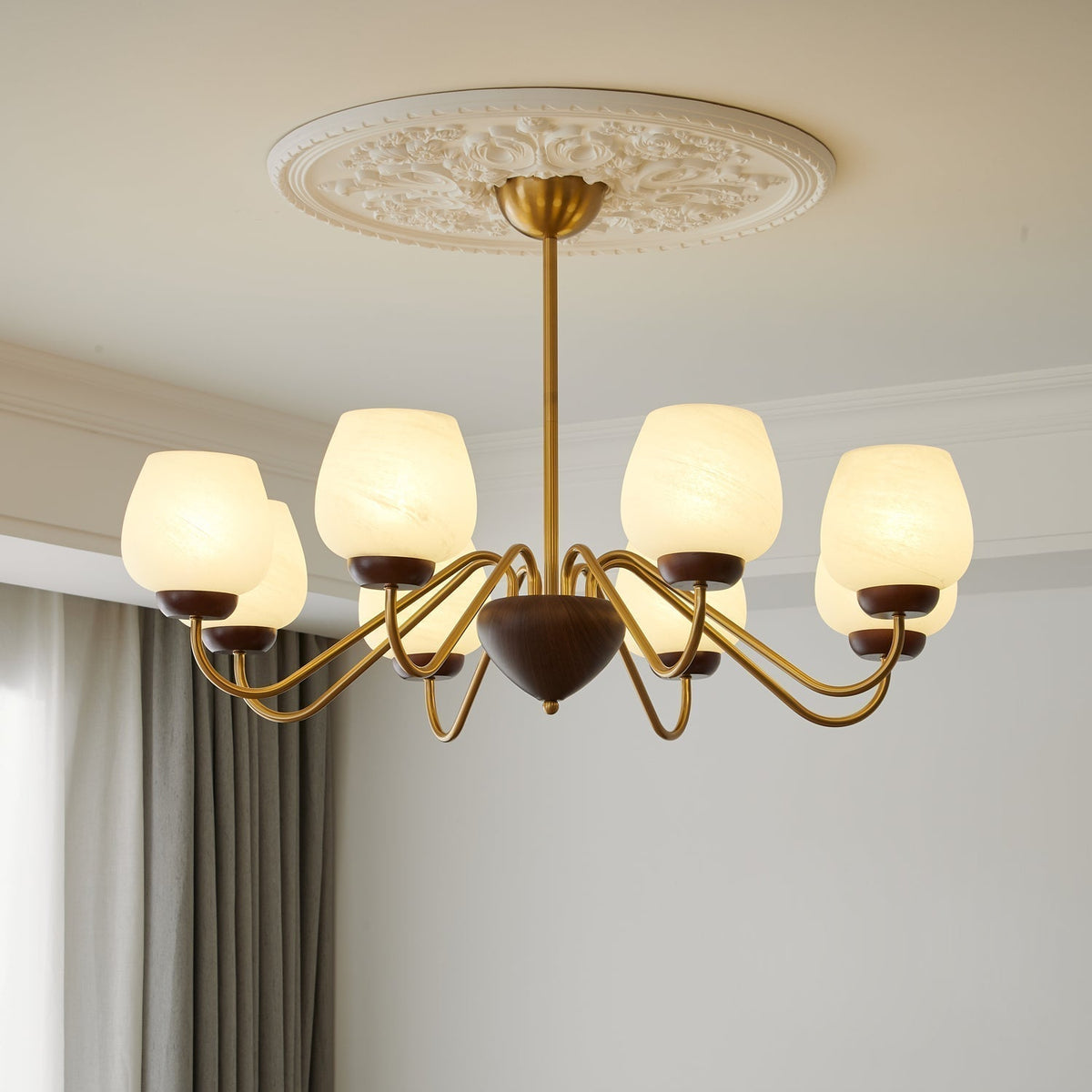 Sytheiel Lustre Bois Verre Premium Élégance
