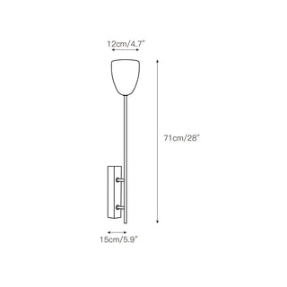 Kvennuvyo Moderne Minimaliste Noyer Métal Bois Applique Murale