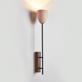 Kvennuvyo Moderne Minimaliste Noyer Métal Bois Applique Murale