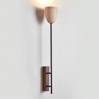 Kvennuvyo Moderne Minimaliste Noyer Métal Bois Applique Murale