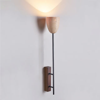 Kvennuvyo Moderne Minimaliste Noyer Métal Bois Applique Murale