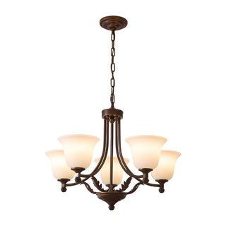 Elorira Lustre Verre Élégance Traditionnelle Fleur