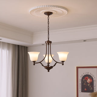 Elorira Lustre Verre Élégance Traditionnelle Fleur