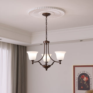 Elorira Lustre Verre Élégance Traditionnelle Fleur