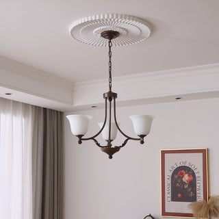 Elorira Lustre Verre Élégance Traditionnelle Fleur
