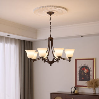 Elorira Lustre Verre Élégance Traditionnelle Fleur