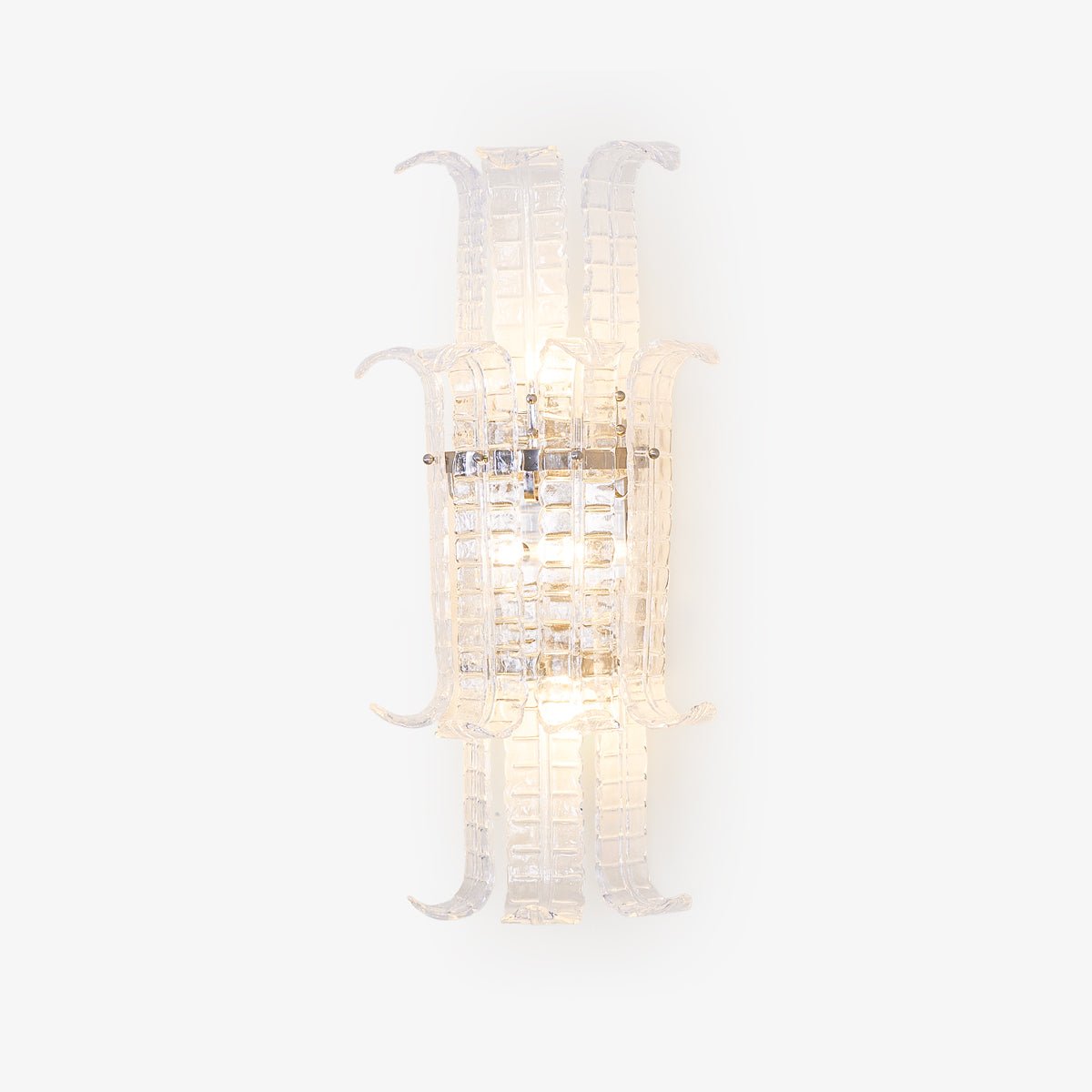 Bastius Applique Murale en Verre de Murano Transparent