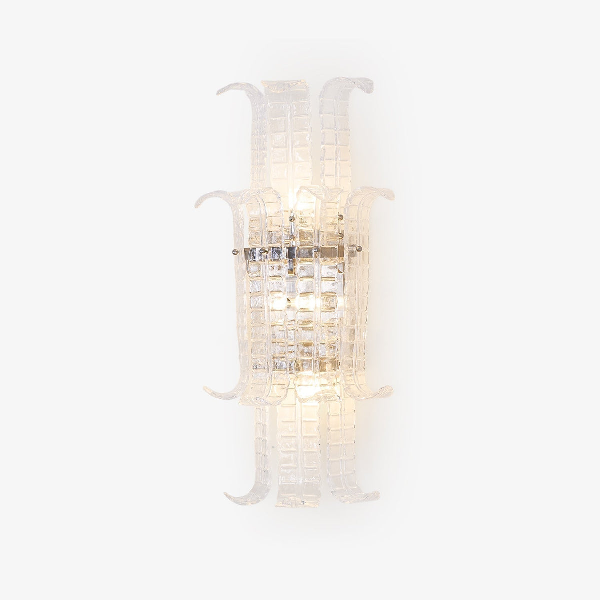 Bastius Applique Murale en Verre de Murano Transparent